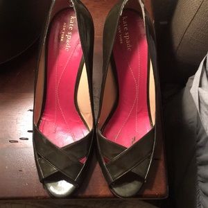 Kate spade dark green heels